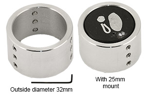 EM-Tec R4 adapter sleeve for 25mm/1inch metallographic mounts, for use with EM-Tec R4 top reference holder